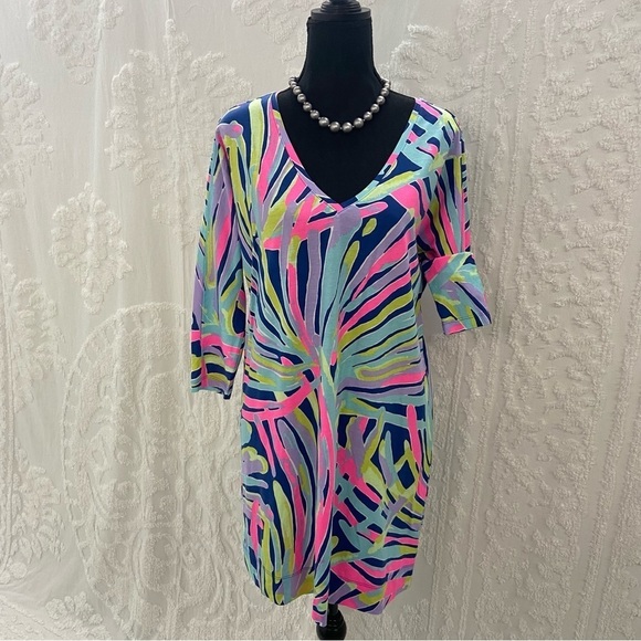 LILLY PULITZER SUGARTOWN Women's Dress Sz S Psychedelic Hippie 70’s Retro Y2K - Picture 1 of 9